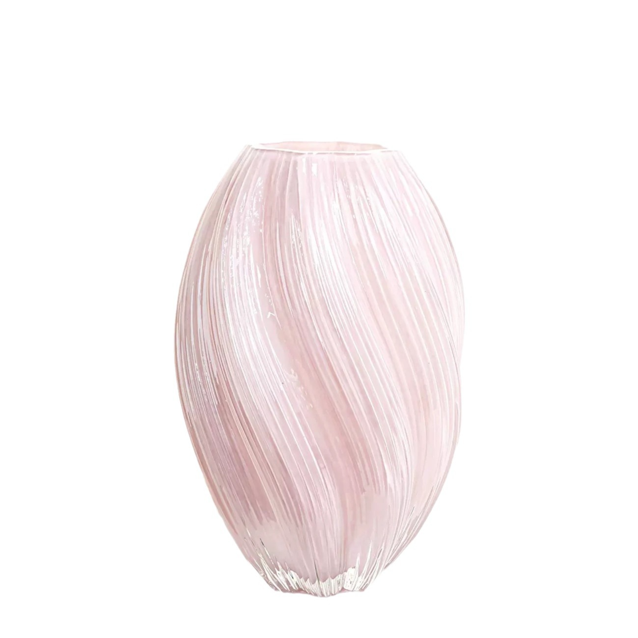 Pink wig on a white background