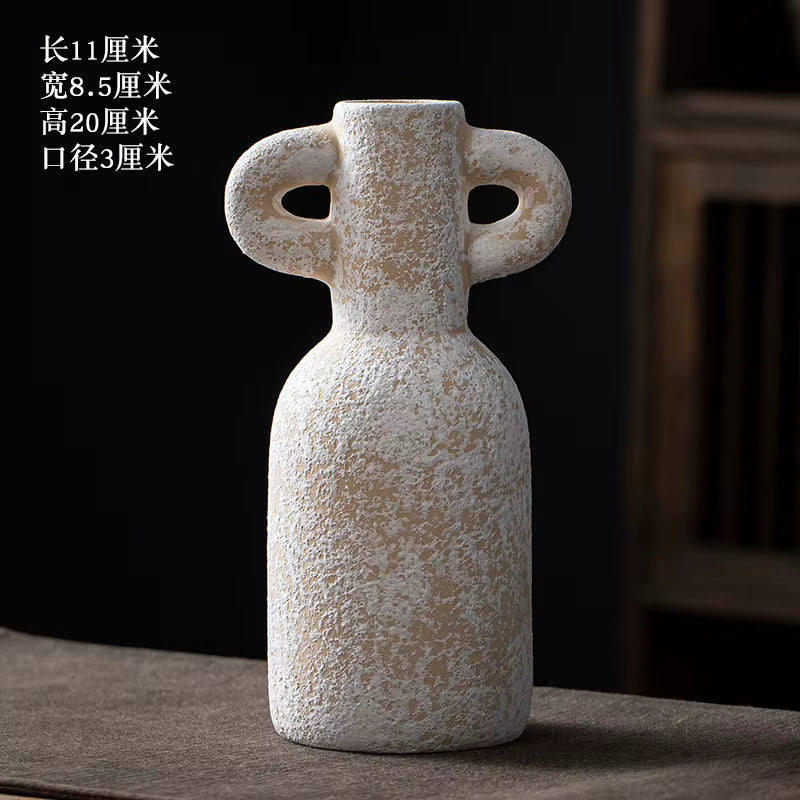Decorative vase with abstract design on a dark background