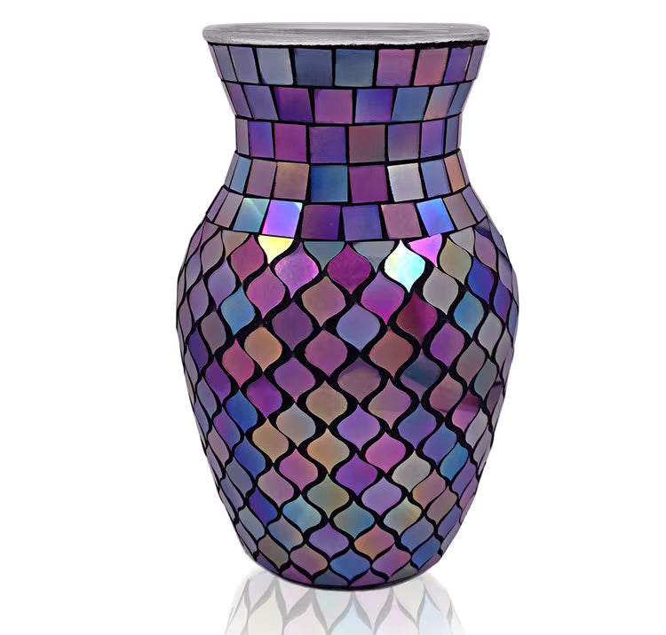 Purple Mosaic Glass Vase
