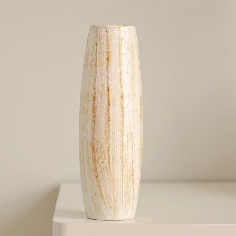 Marble-patterned vase on a neutral background