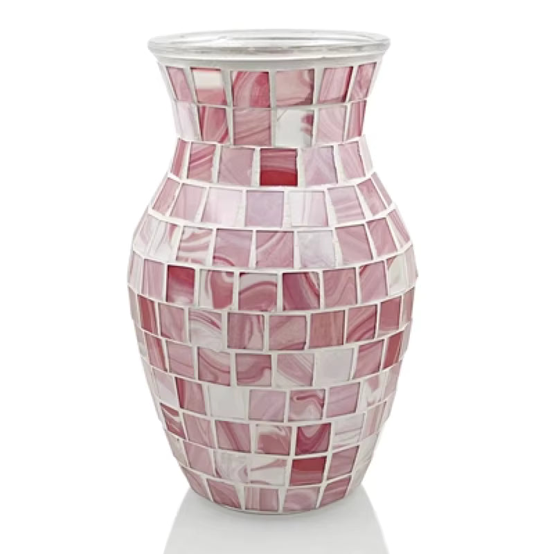 Purple Mosaic Glass Vase