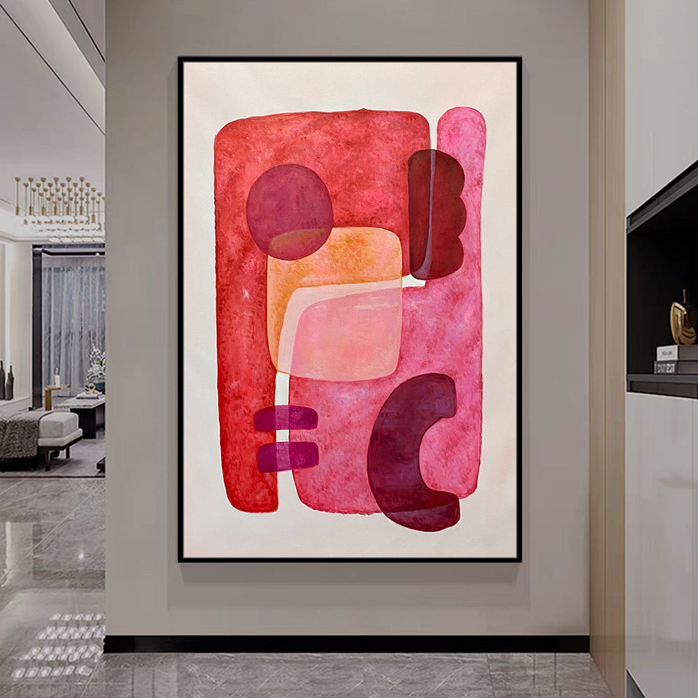 Abstract art piece in a modern interior setting