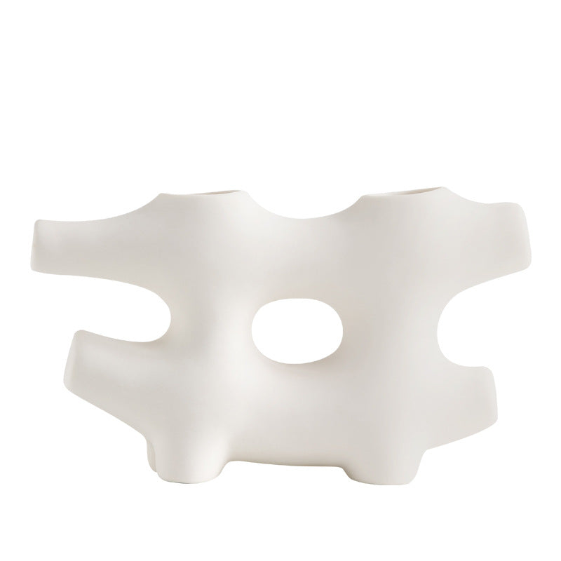 White mask on a white background