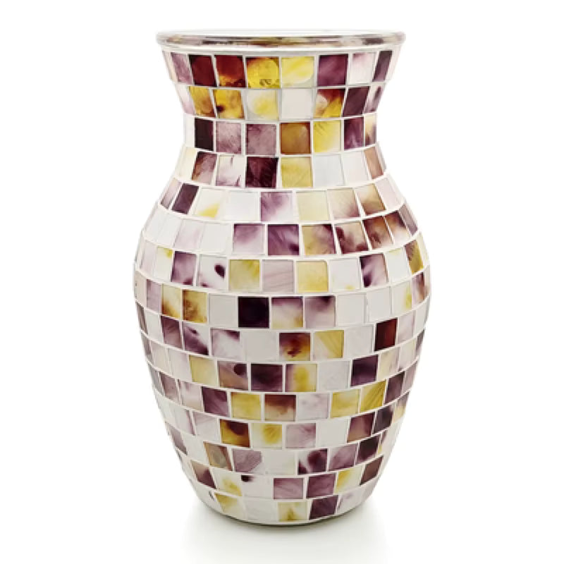Purple Mosaic Glass Vase