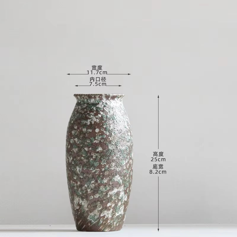 Decorative vase with measurement markings on a white background