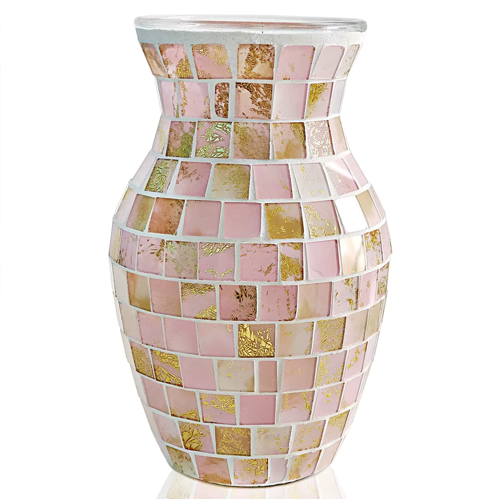 Purple Mosaic Glass Vase