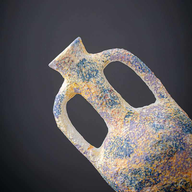 Rust-covered metal object on a dark background