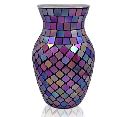 Purple Mosaic Glass Vase