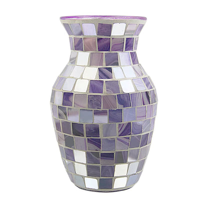 Purple Mosaic Glass Vase