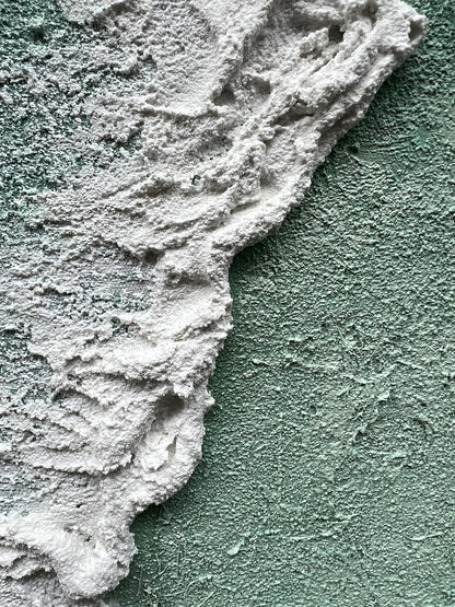 Textured wall with a rough surface