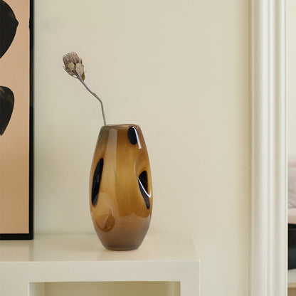 Amber Spotted Glass Vase