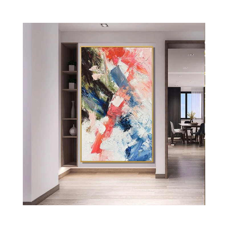 Abstract painting in a modern interior setting