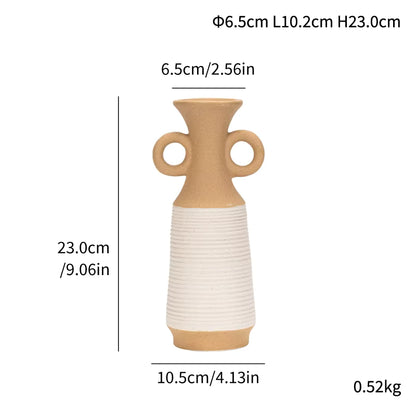 Vase with dimensions labeled on a white background